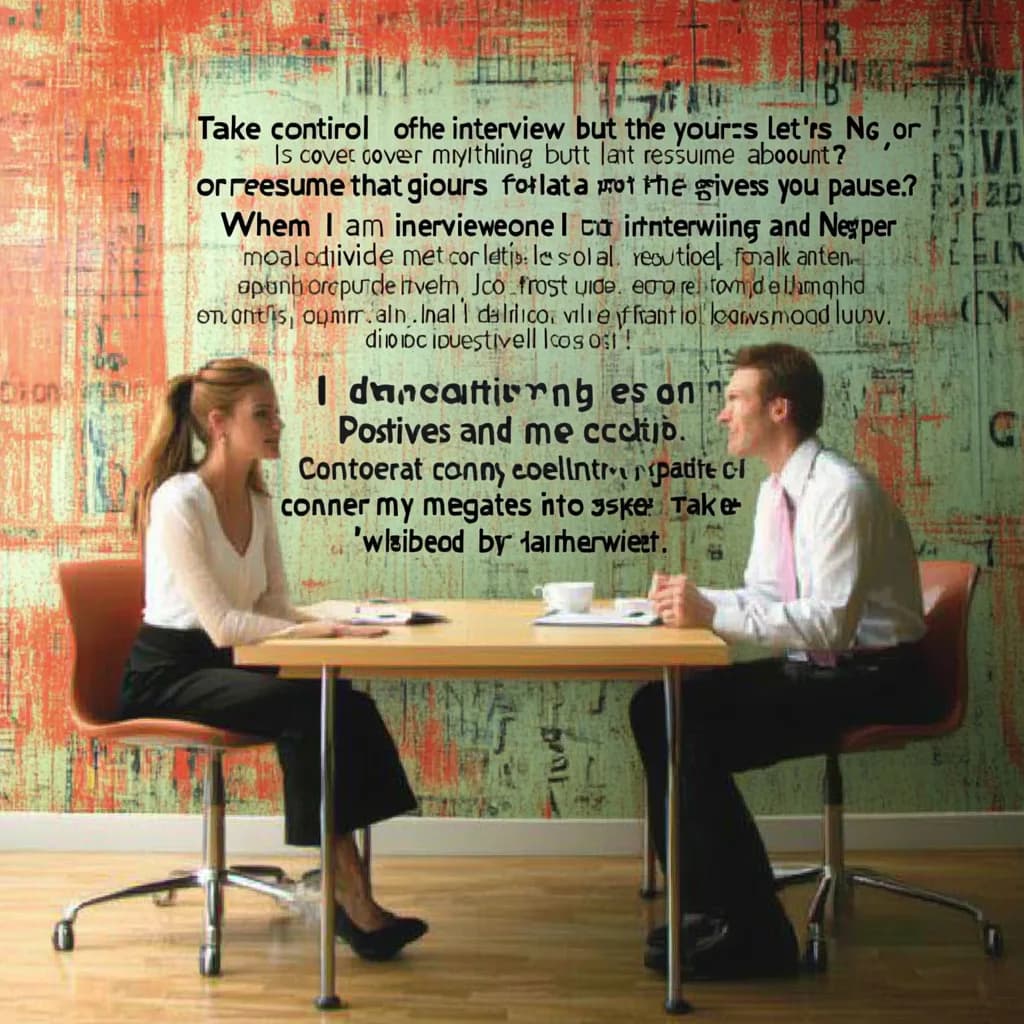 Shift the interview from them interviewing you to you interviewing them